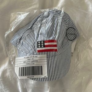 NWT Toddler Seersucker Janie & Jack Hat